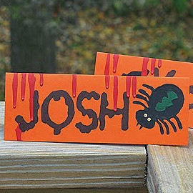 Creepy Halloween Place Cards