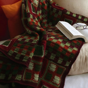 Cozy Yuletide Squares Blanket