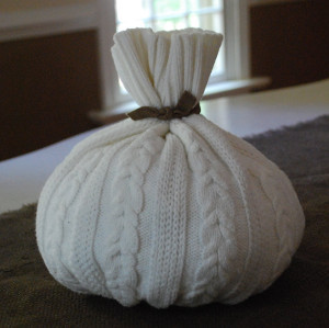No Sew Upcycled Sweater Pumpkin