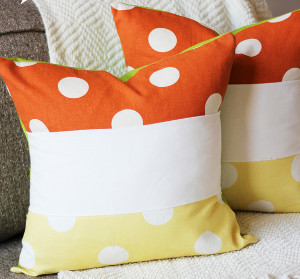 Color Block Halloween Pillows