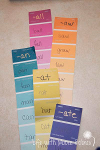 Fun Paint Chip Word Families
