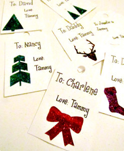 Festive Glitter Gift Tags