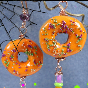 Curiously Creepy Doughnut Earrings