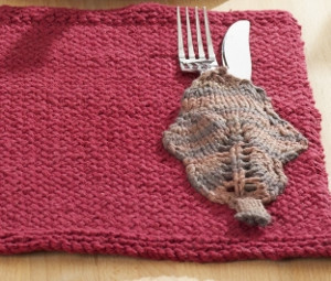 Autumn Leaves Knit Placemat Pattern