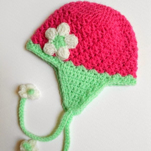 Strawberry Bloom Baby Hat