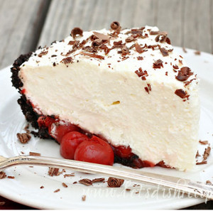 Irresistible White Chocolate Mousse Cherry Pie