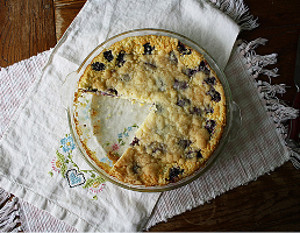 Impossible Blackberry Coconut Pie