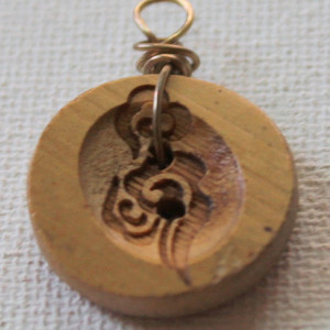 Rustic Wooden Button Charms
