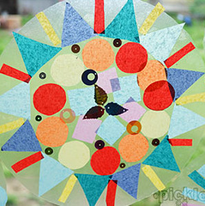 Vibrant Geometric Suncatcher