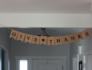 Give Thanks DIY Burlap Banner