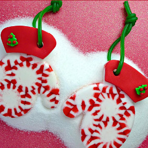 Glove Melted Peppermint Ornaments