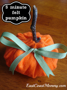 Fun 5-Minute Felt Pumpkins