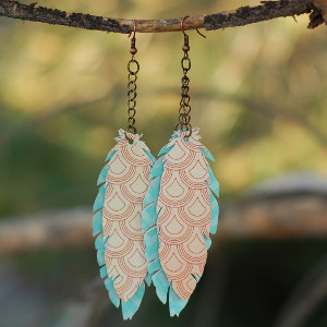 Pretty Paper Feather Earrings