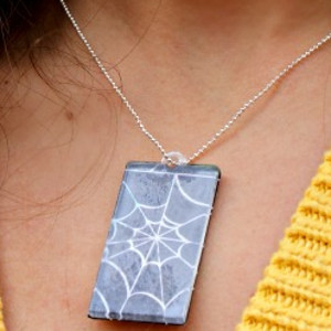 Spooky Spider Web Pendant