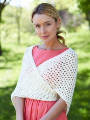 Simple Knit Eyelet Shawl