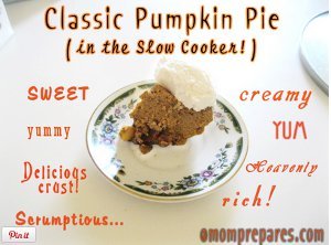 Classic Pumpkin Pie in the Slow Cooker