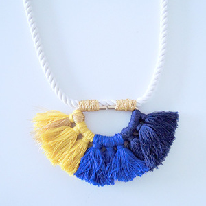 Bright and Colorful Tassel Necklace