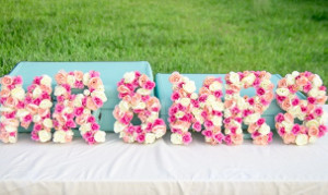 Refreshing Flower Filled 3-D Letters