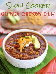 Slow Cooker Quinoa Chicken Chili