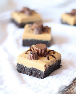 Peanut Butter Cookie Dough Spider Brownies