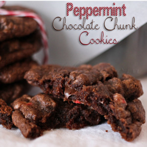 Peppermint Chocolate Chunk Cookies