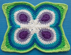 Crochet Butterfly Peacock Mandala