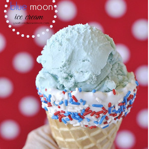 Homemade Blue Moon Ice Cream