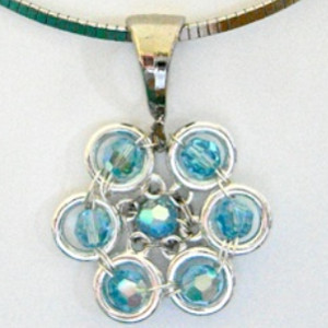 Magical Sparkling Aqua Pendant