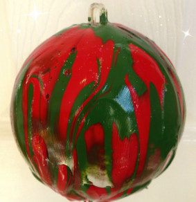 Drip Painted Homemade Christmas Ornaments