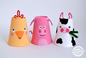 Foam Cup Farm Animals