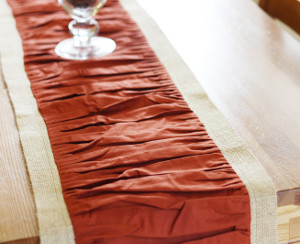 Ruffled Burlap DIY Table Runner