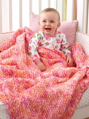 Cuddly Seed Stitch Baby Blanket