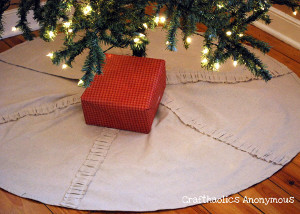 Rustic Ruffled Christmas Tree Skirt