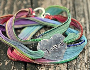 Rainbow Ribbon Wrap Bracelet