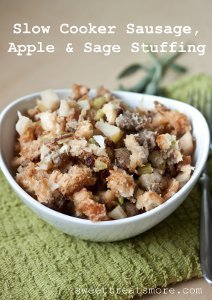 Slow Cooker Sausage, Apple and Sage Stuffing