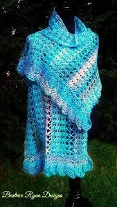 Midnight Breeze Crochet Shawl