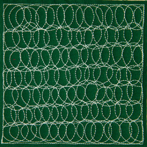 Barbed Wire Free Motion Quilt Design