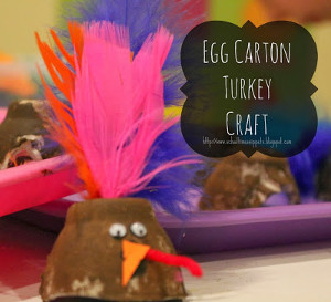 Upcycled Egg Carton Turkey