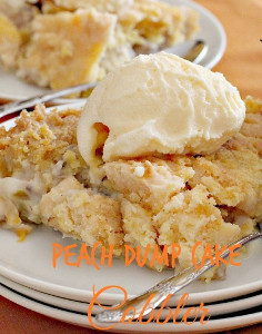 Peach Dump Cake Cobbler