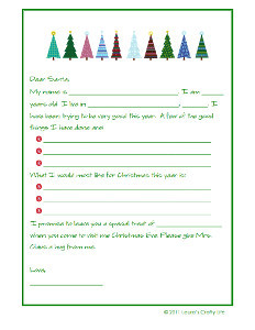 Free Printable Letter to Santa