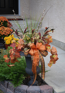 Orange Autumn Flower Arrangement | FaveCrafts.com