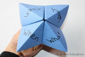 Sight Word Paper Fortune Teller