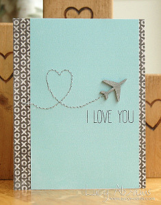 I Love You Stitched Greeting Card