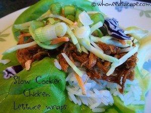 Slow Cooker Chicken Lettuce Wraps