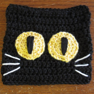 Black Cat Crochet Hat