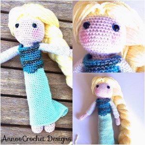 Elsa crochet doll