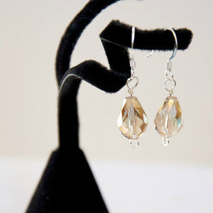 Golden Candlelit Crystal Earrings