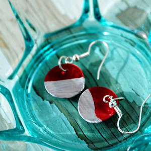 DIY Christmas Color Block Earrings