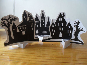 Printable Haunted Houses Table Scene