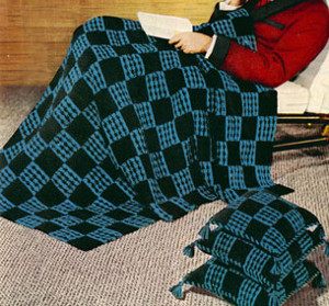 Checkmate Afghan and Crochet Pillow Patterns